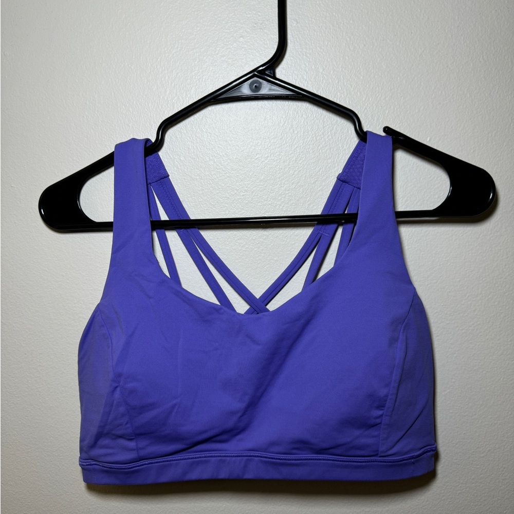 Lululemon Light Support Sports Bra Charged Indigo size 10